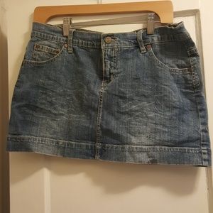 Jean mini skirt